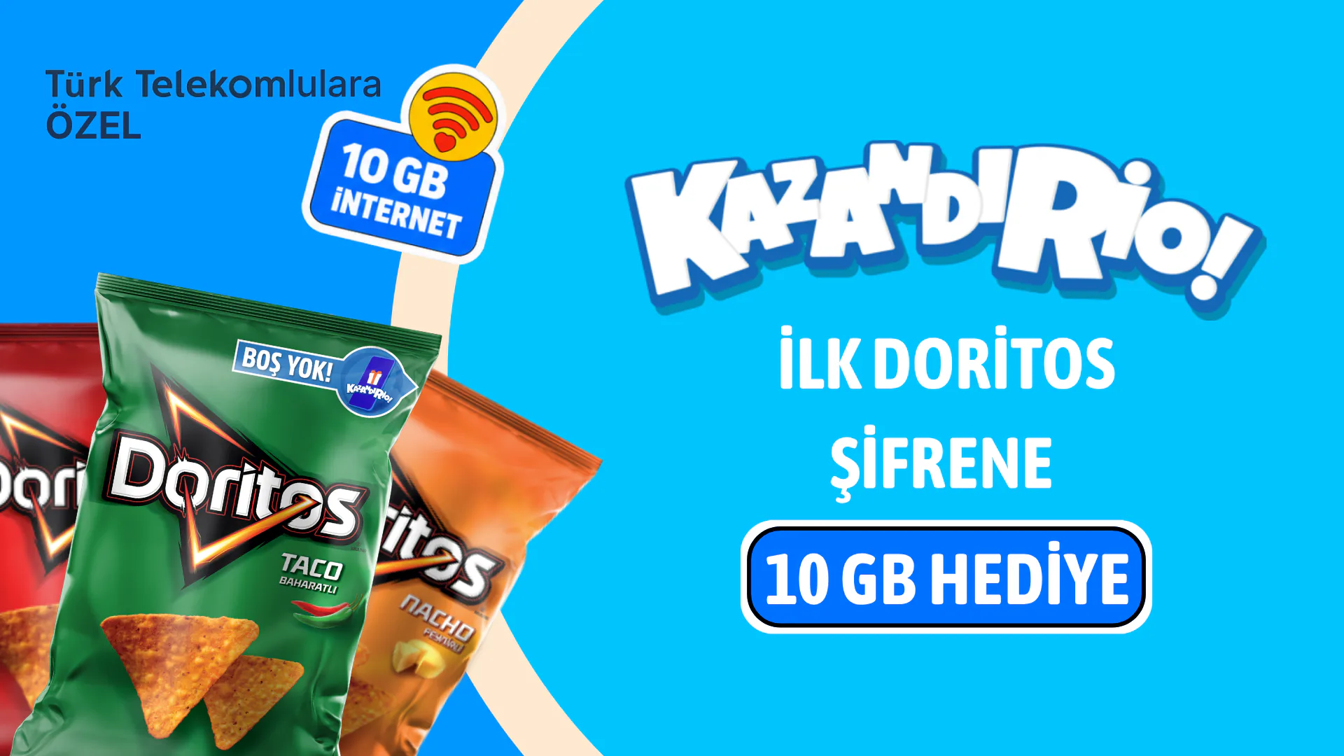 İlk Doritos Şifrene KazandıRio'dan 10 GB kazanma şansı!
